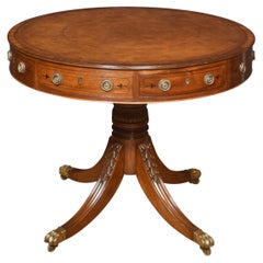 Regency mahogany drum table