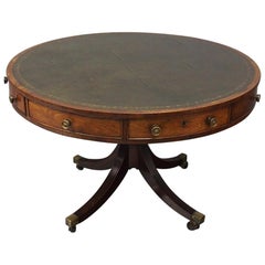 Regency Mahogany Drum Table or Library Table