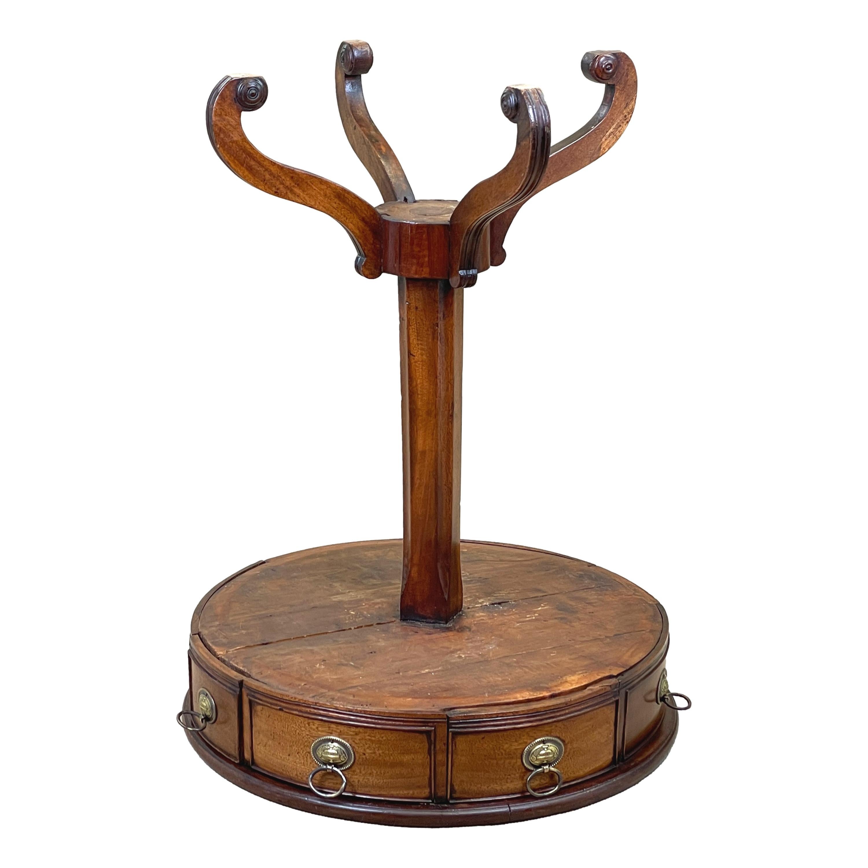 Regency Mahogany Drum Type Lamp Table For Sale 2