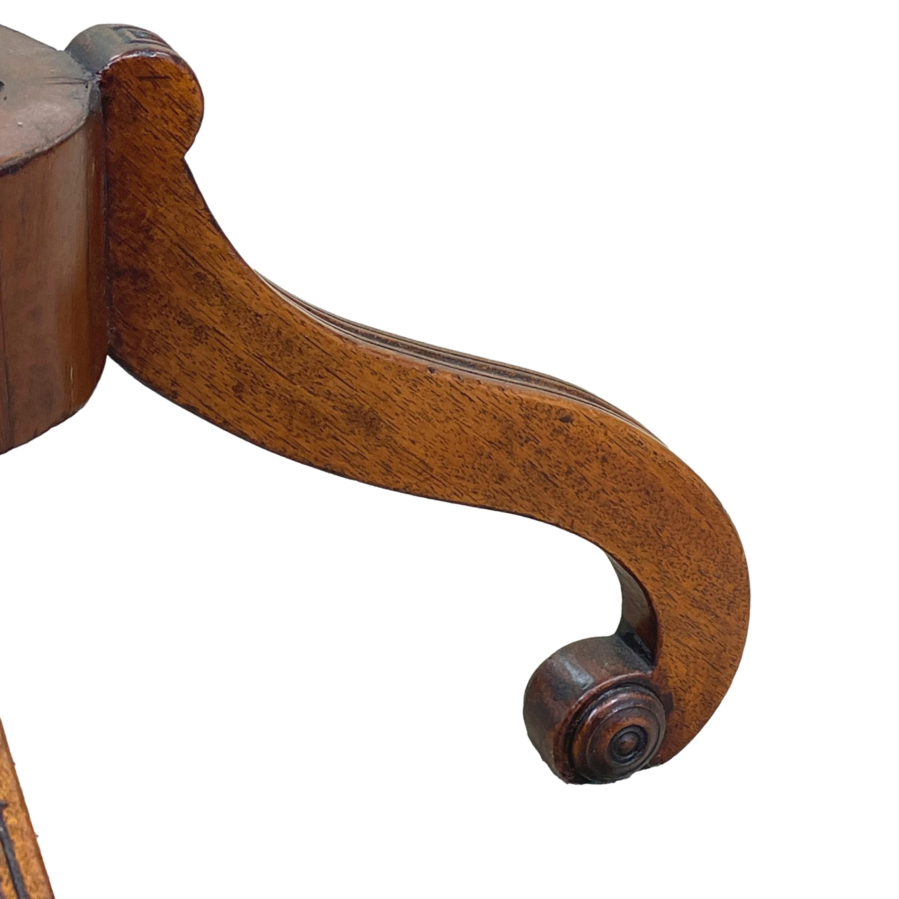 Regency Mahogany Drum Type Lamp Table For Sale 3
