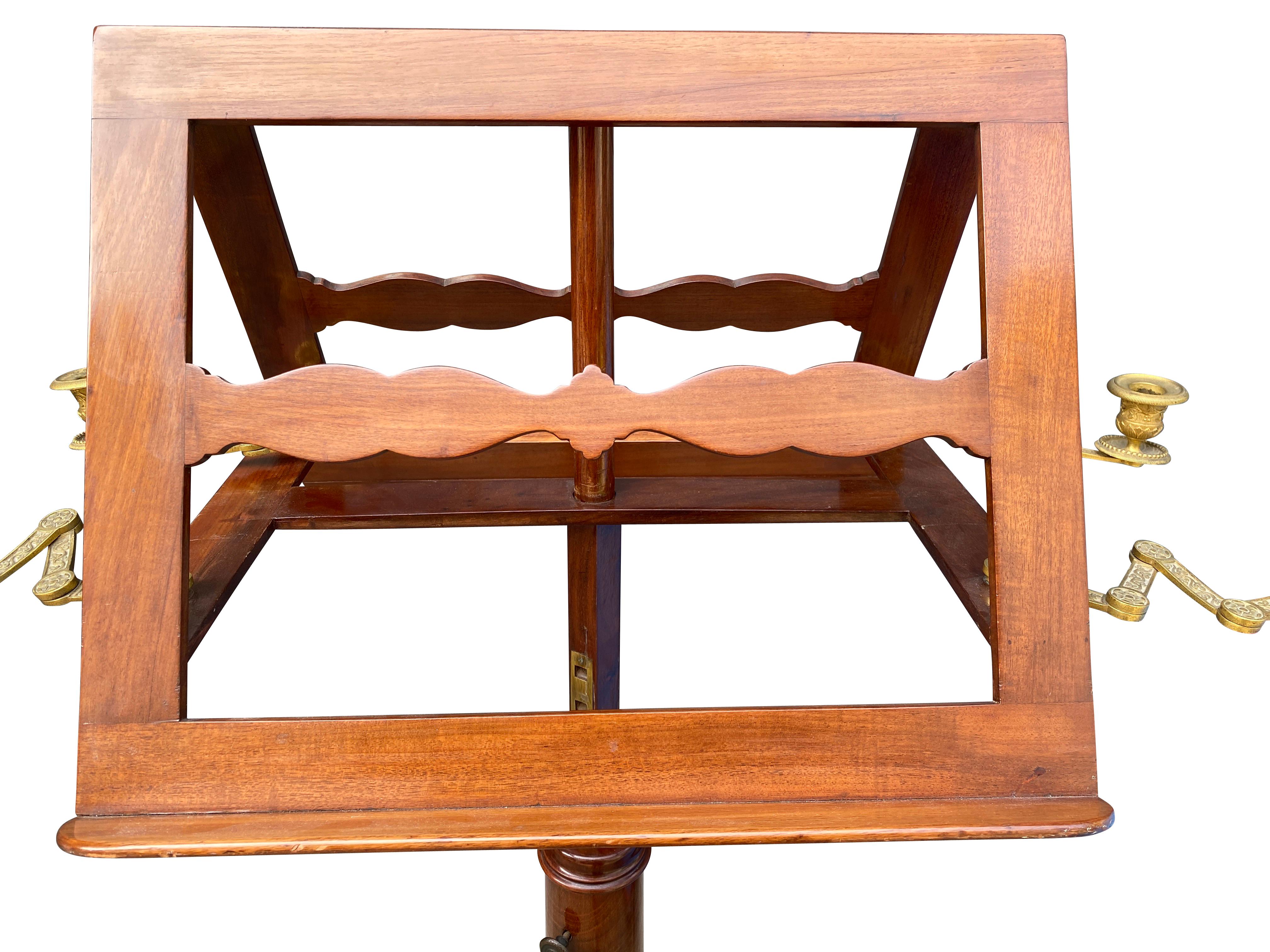 Regency Mahogany Duet Stand For Sale 4