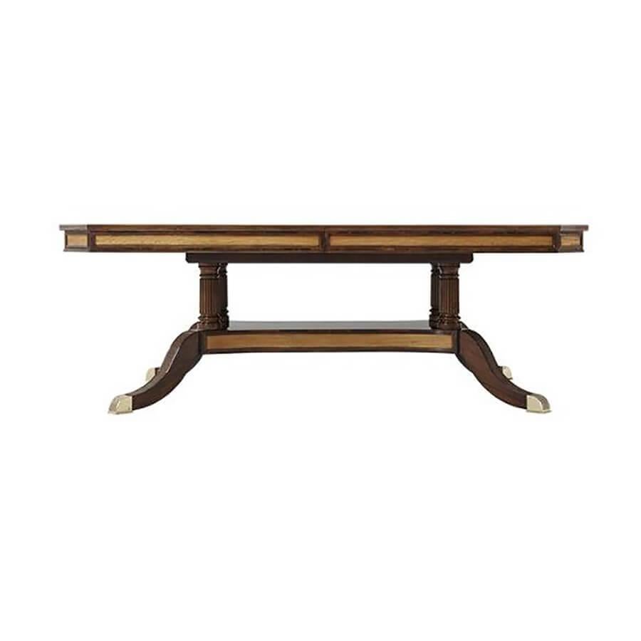 Vietnamese Regency Mahogany Extension Dining Table For Sale