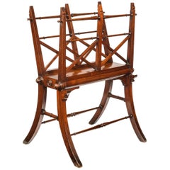 Regency Mahogany Folio Stand with Finley Turned Stretchers