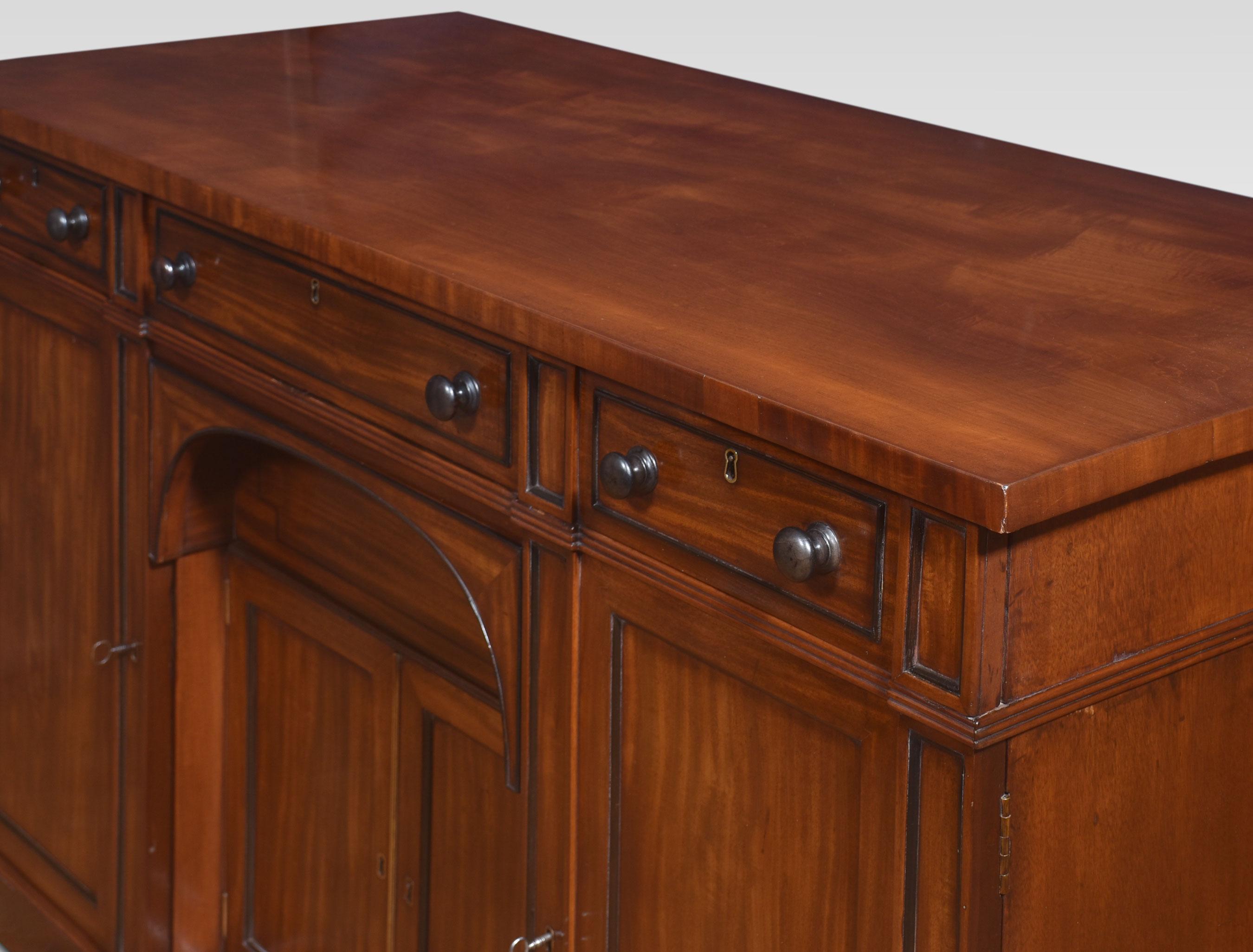 Wood Regency mahogany four door Sideboard For Sale