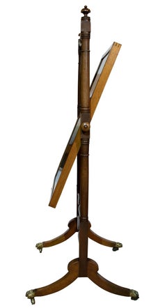 Regency Mahogany Framed Cheval Mirror, circa 1810