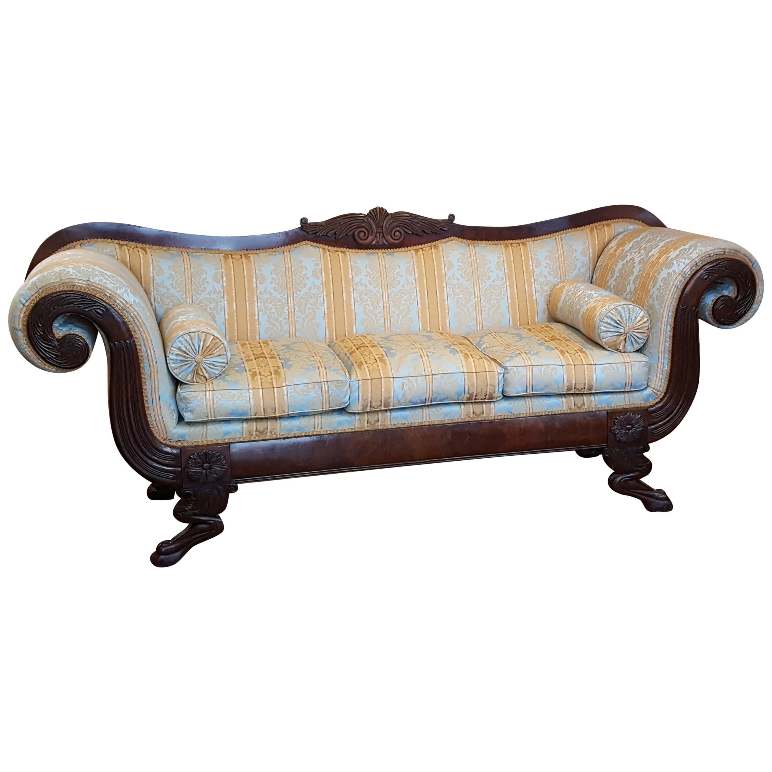 Regency Mahogany Framed Sofa