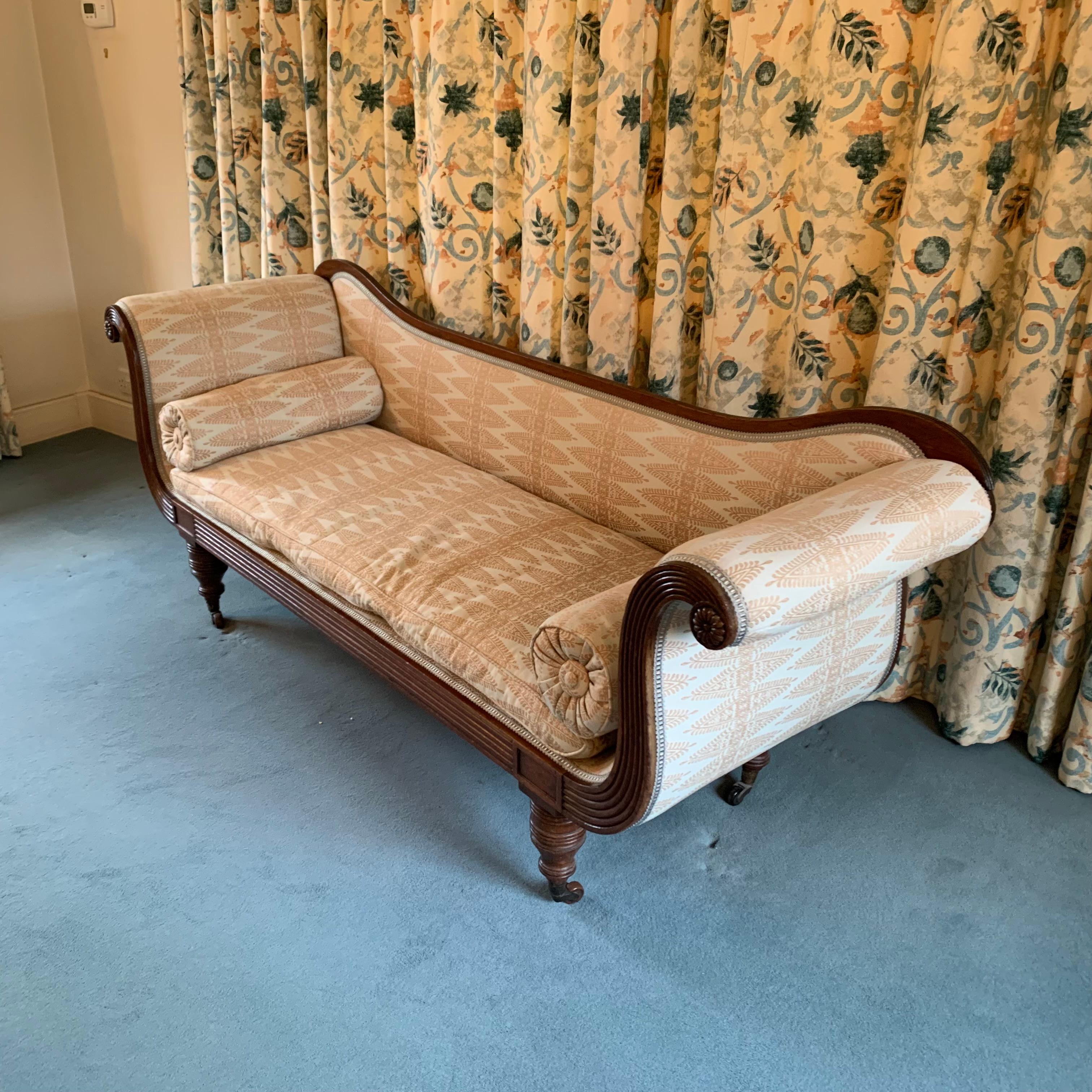 British Regency Mahogany Framed Sofa/Settee