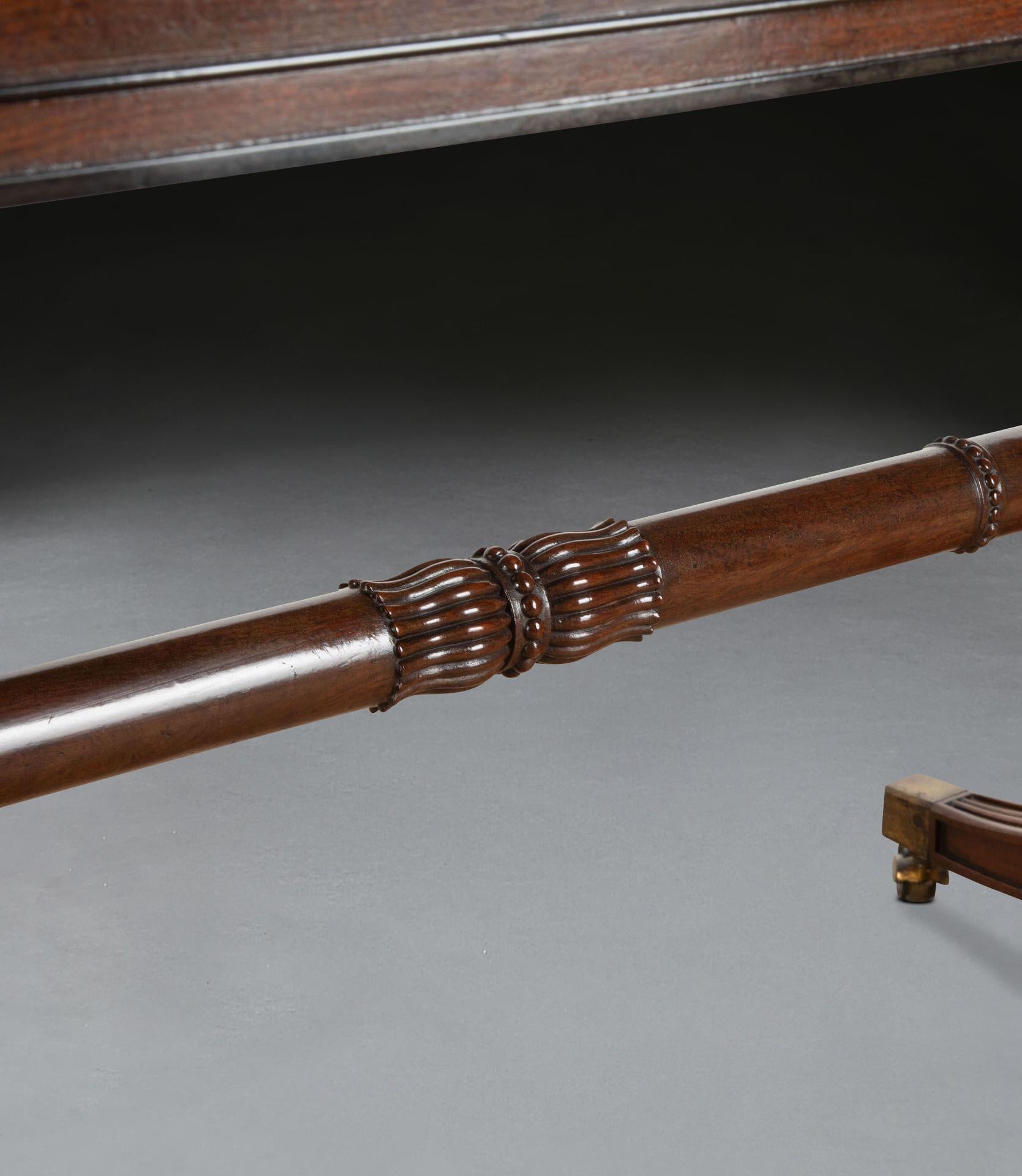 Regency Mahogany Freestanding Library Table 5