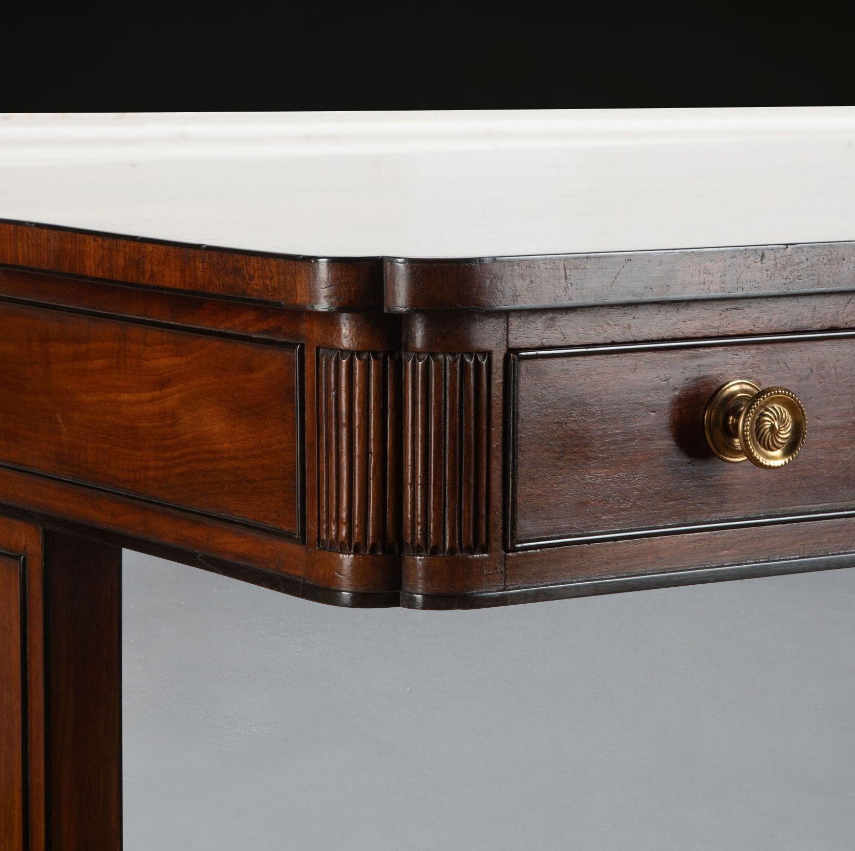 Regency Mahogany Freestanding Library Table 1