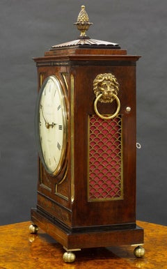 Regency Mahogany Fusee Bracket Clock by Spink & Son, London