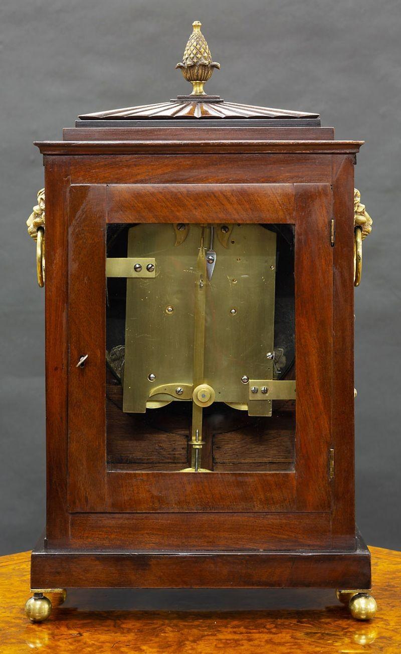 Mid-19th Century Regency Mahogany Fusee Bracket Clock by Spink & Son, London