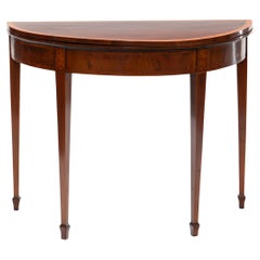 Regency Mahogany Games Table with Satinwood Inlay
