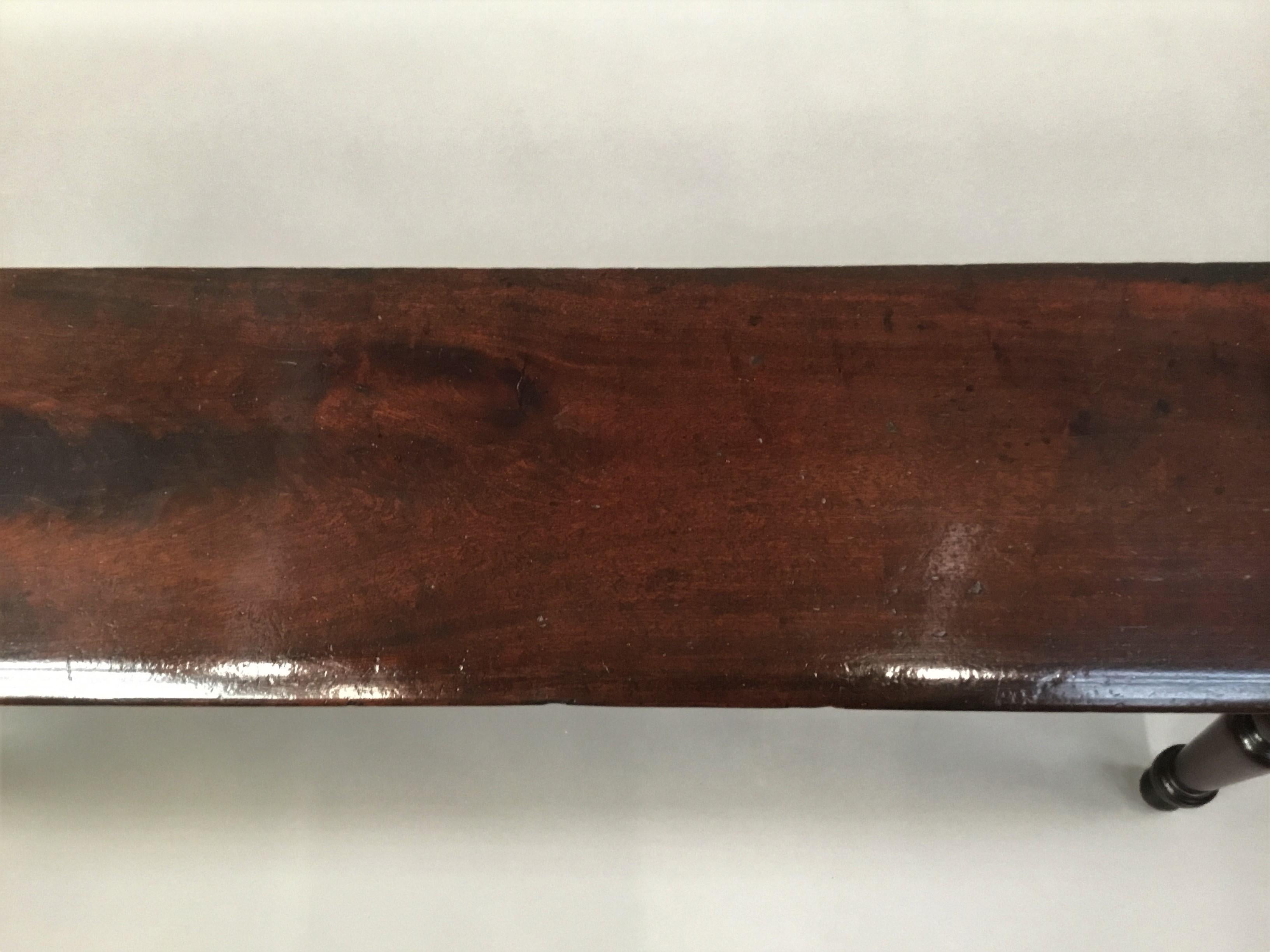 Regency Mahogany Hall Bench / Window Seat For Sale 4