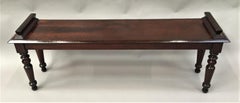 Regency Mahogany Hall Bench / Window Seat