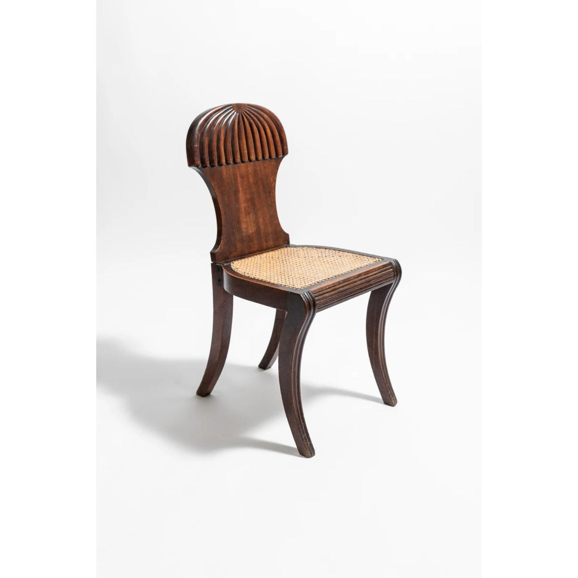 English Regency Mahogany Hall Chair by Gillows, circa 1815 For Sale
