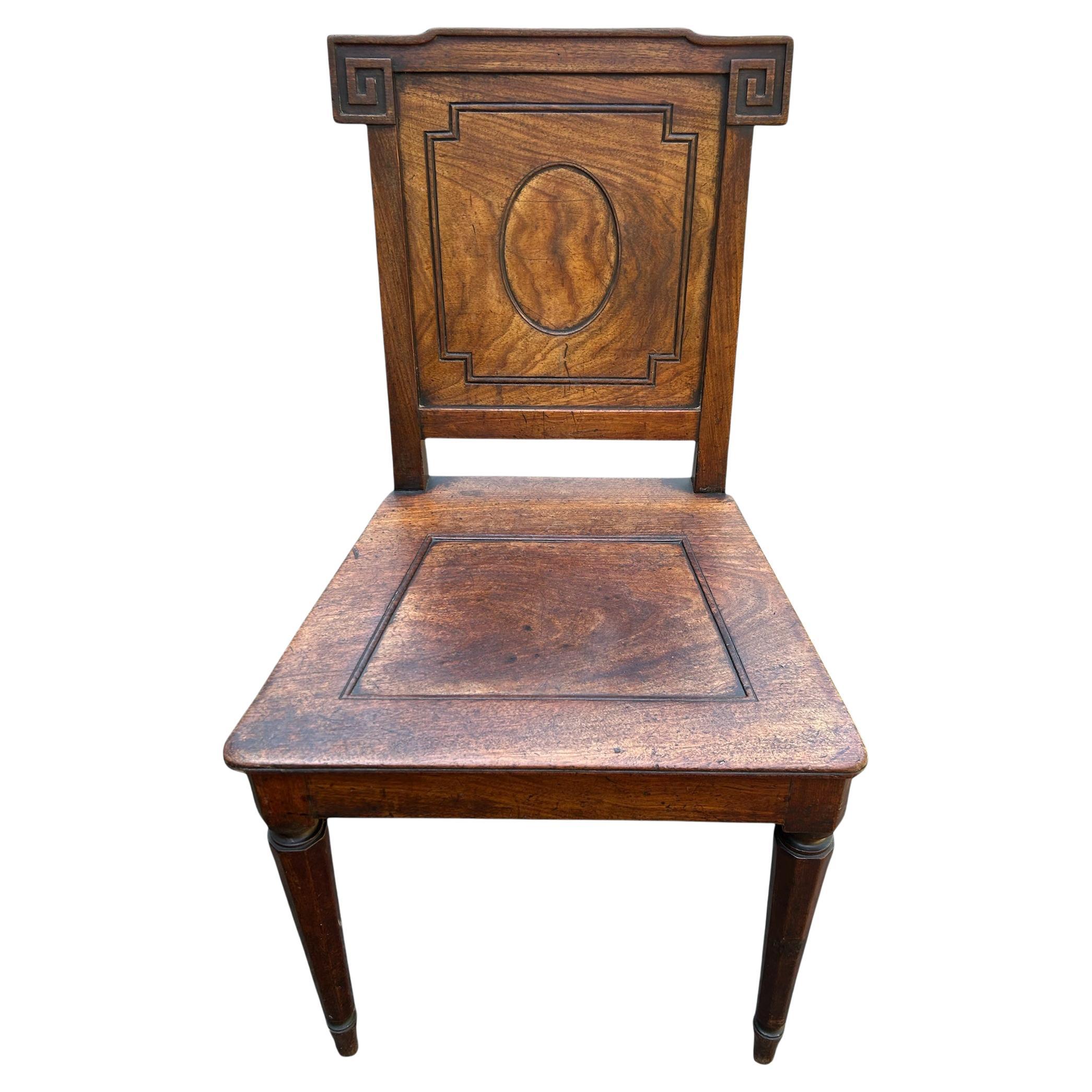 Regency Mahogany Hall Chair by Gillows en vente