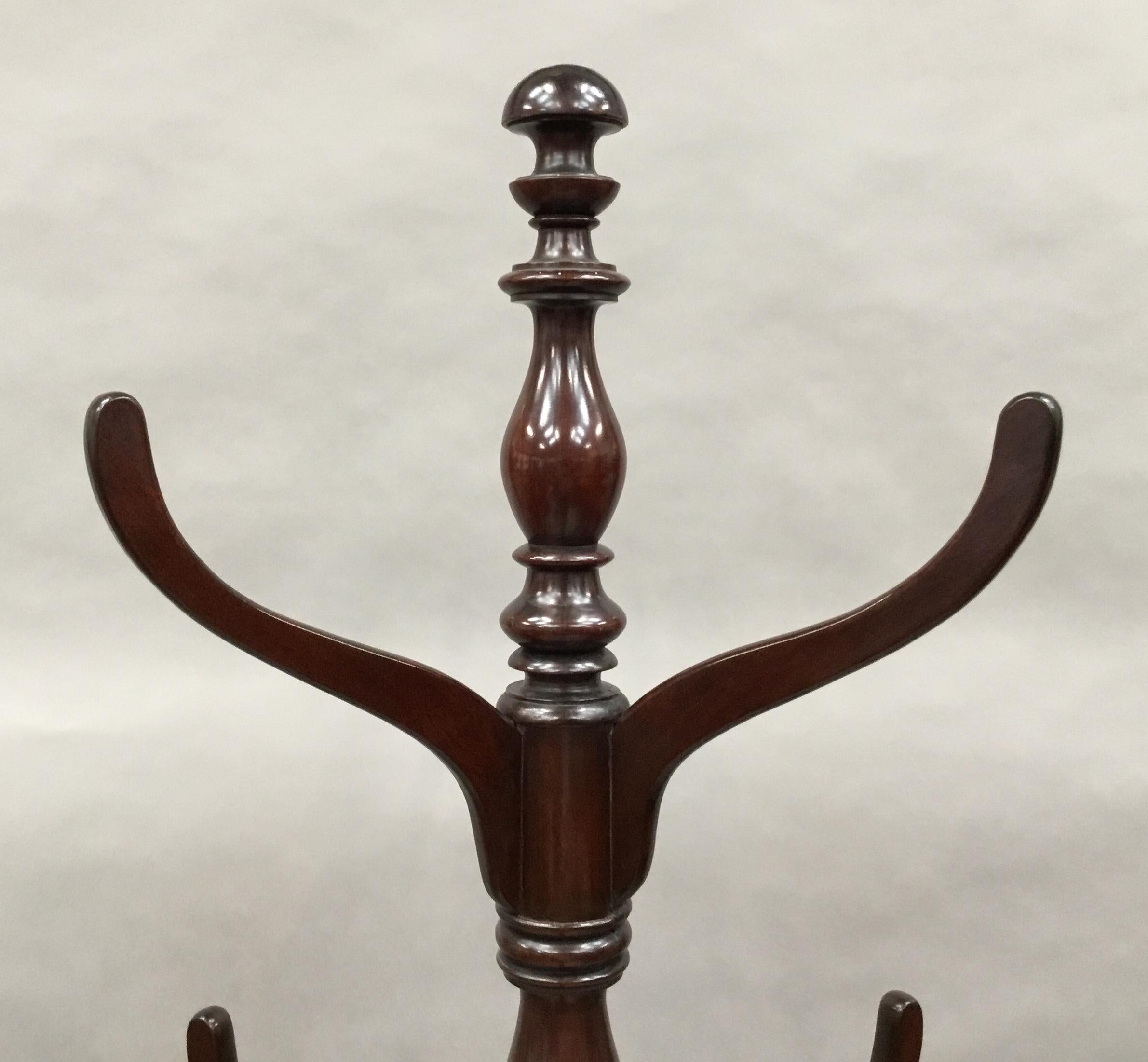 Regency Mahogany Hat and Coat Hall Stand 8