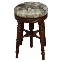 Regency Mahogany Height Adjustable Stool