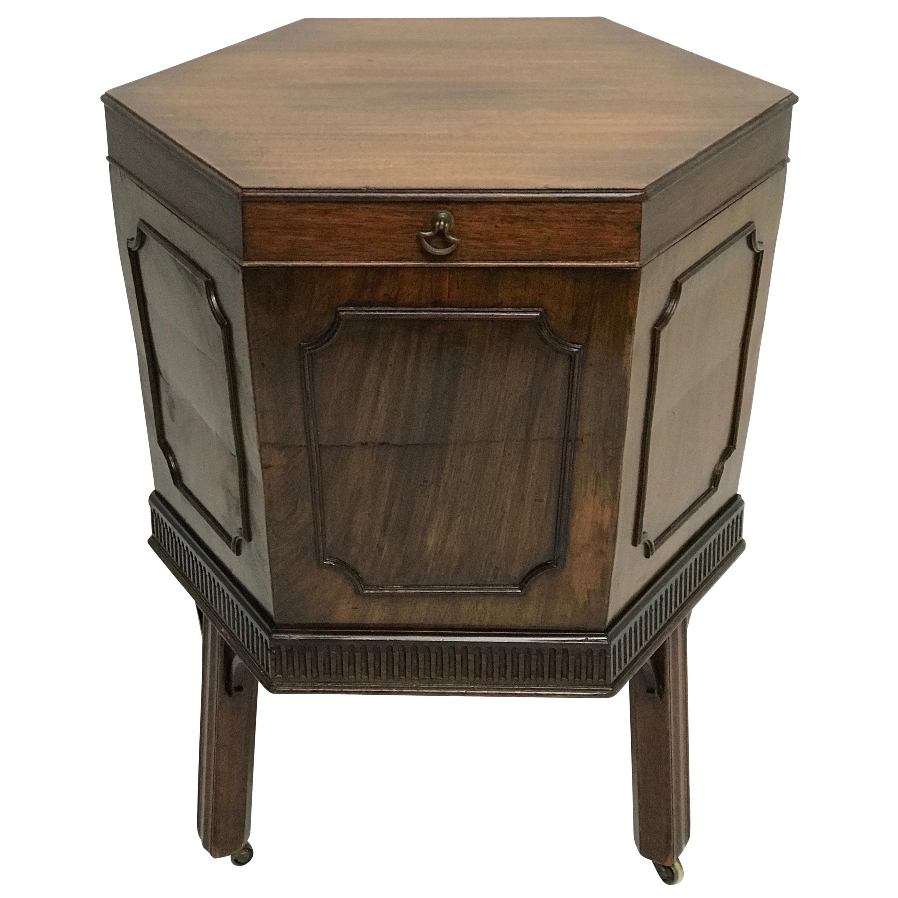 Regency Mahogany Hexagonal Cellarette or Wine Cooler English, circa 1830