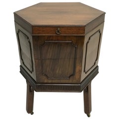 Regency Mahogany Hexagonal Cellarette or Wine Cooler English, circa 1830