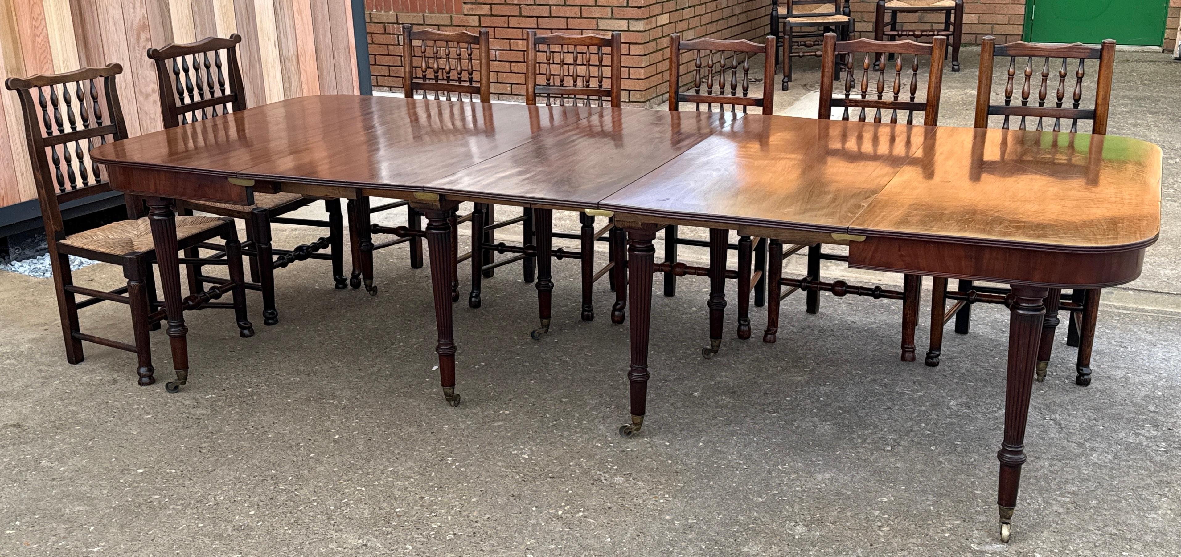 Regency Mahogany Imperial Action Extending Dining Table 5