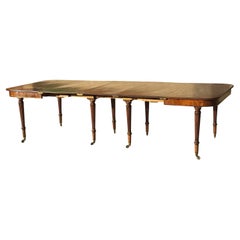 Antique Regency Mahogany Imperial Action Extending Dining Table