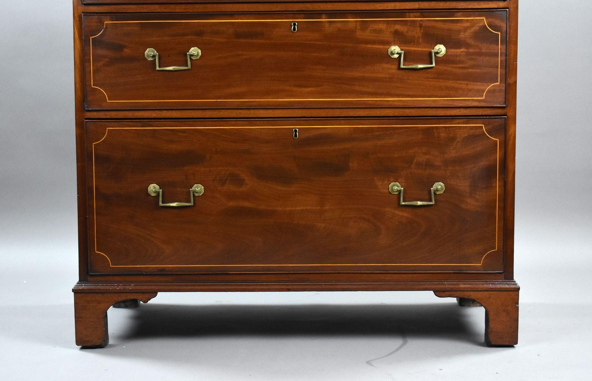 Regency Kommode aus Mahagoni mit Intarsien im Angebot 3