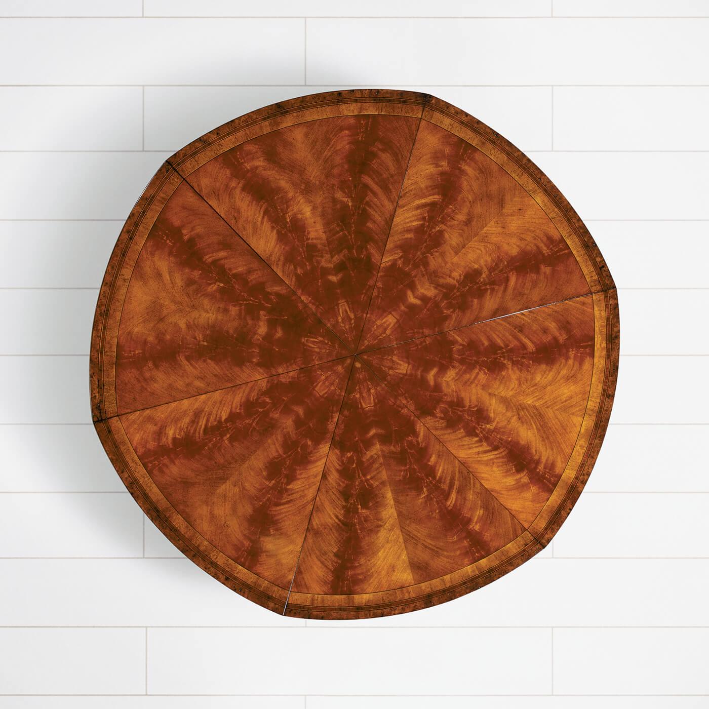 Table à manger à rallonge Regency en acajou en vente 3