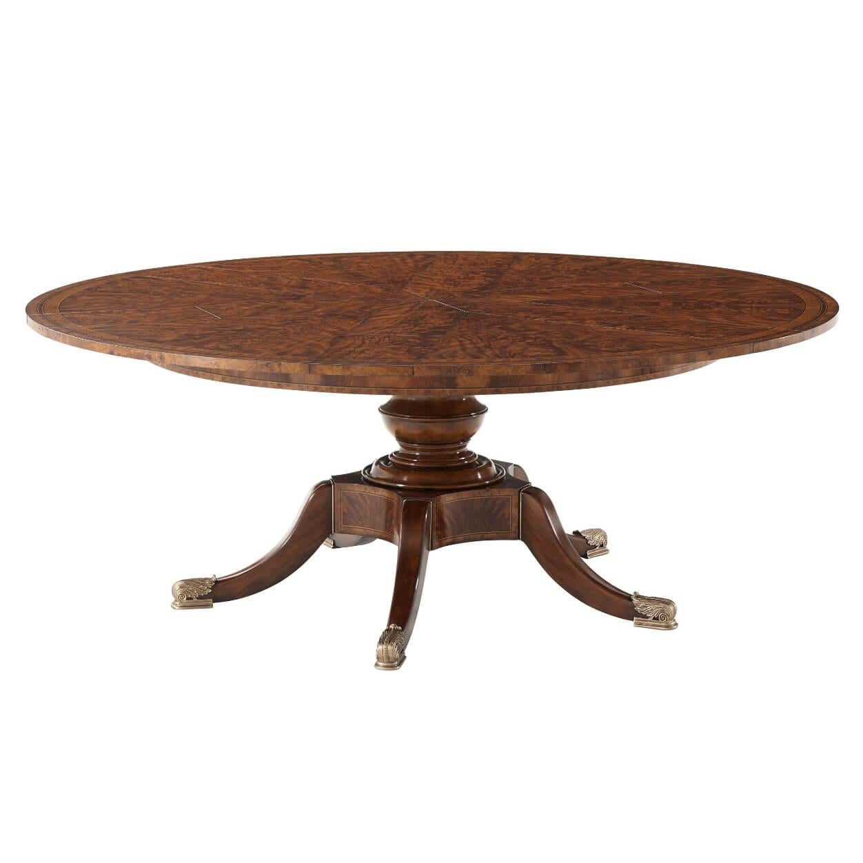 Regency Mahogany Jupe Extension Dining Table For Sale