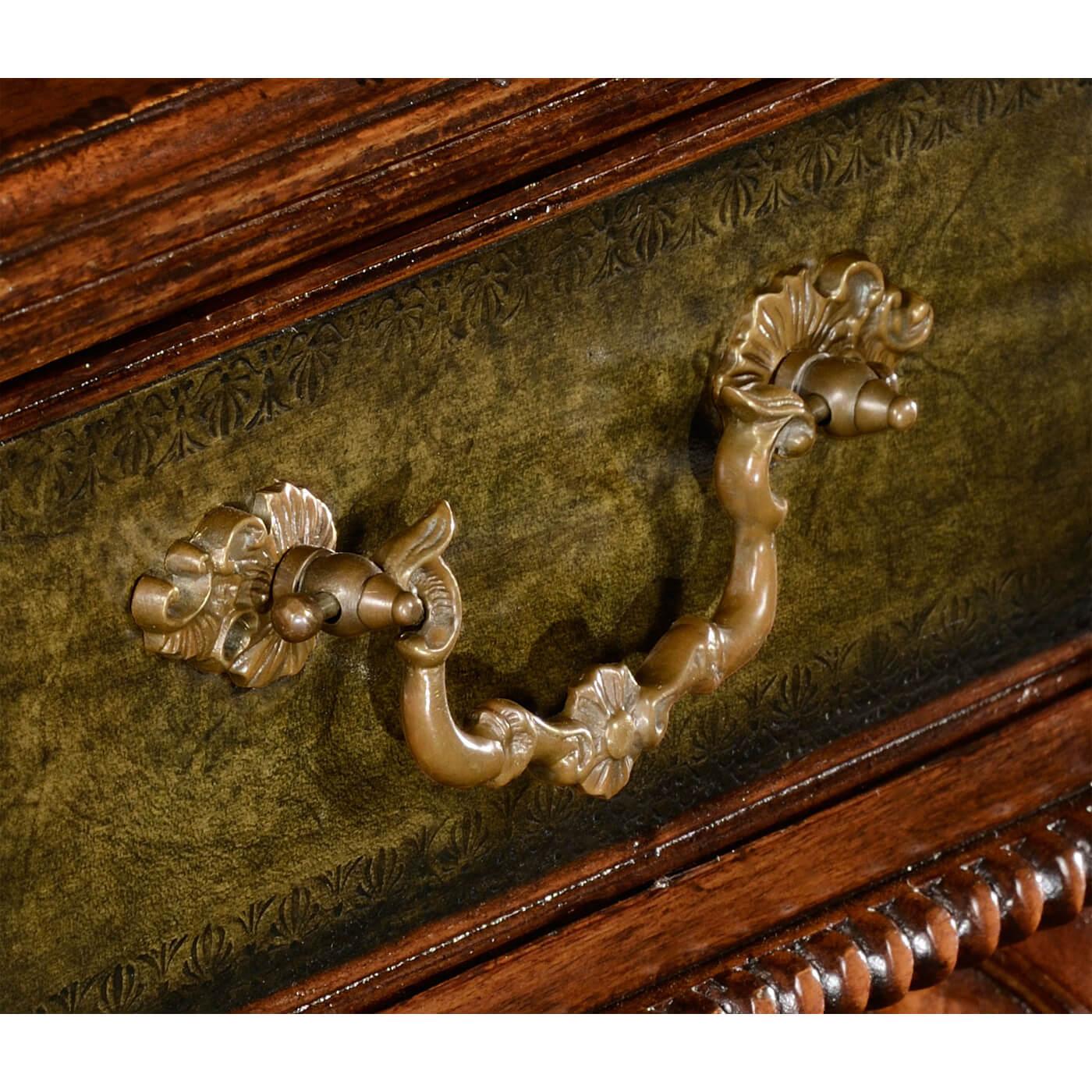 Regency Mahogany Leather Top Desk 2