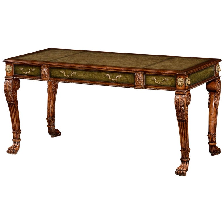 Regency Mahogany Leather Top Desk For Sale At 1stdibs