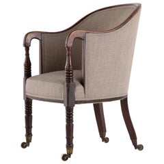Regency Mahogany Library Chair