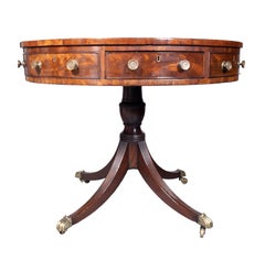 Regency Mahogany Library Drum Table