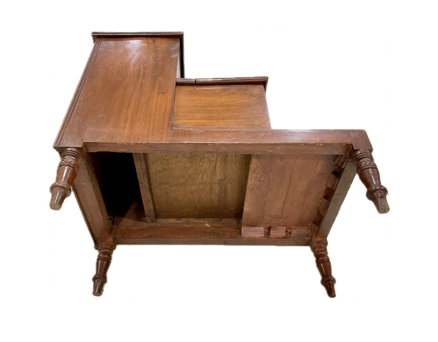 British Regency Mahogany Library or Bedside Steps For Sale