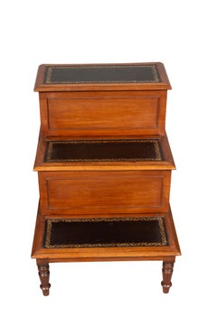 Regency Mahogany Library Steps