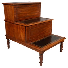 Antique Regency Mahogany Library Steps