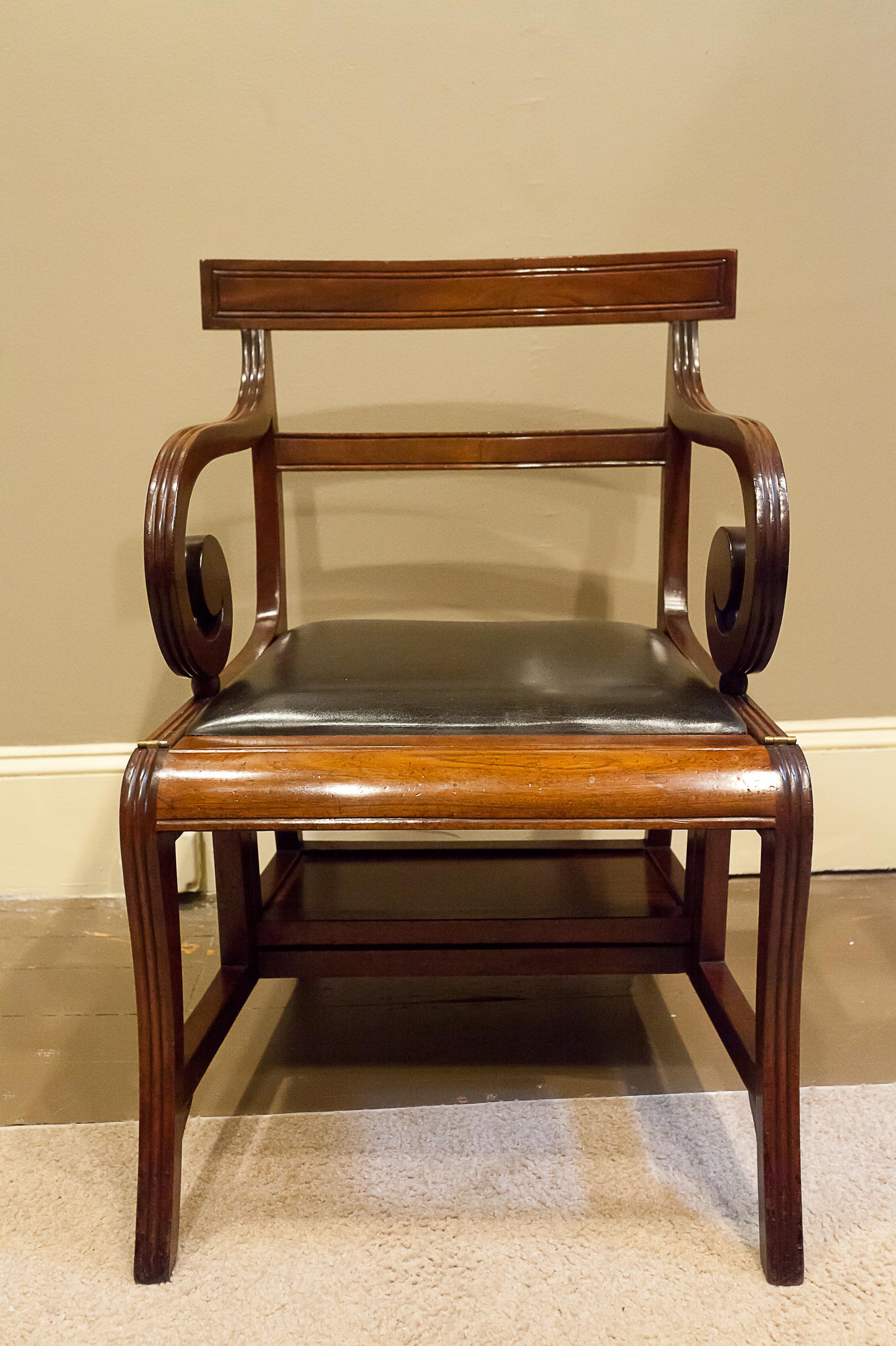 English Regency Mahogany Metamorphic Chair, England, circa 1810