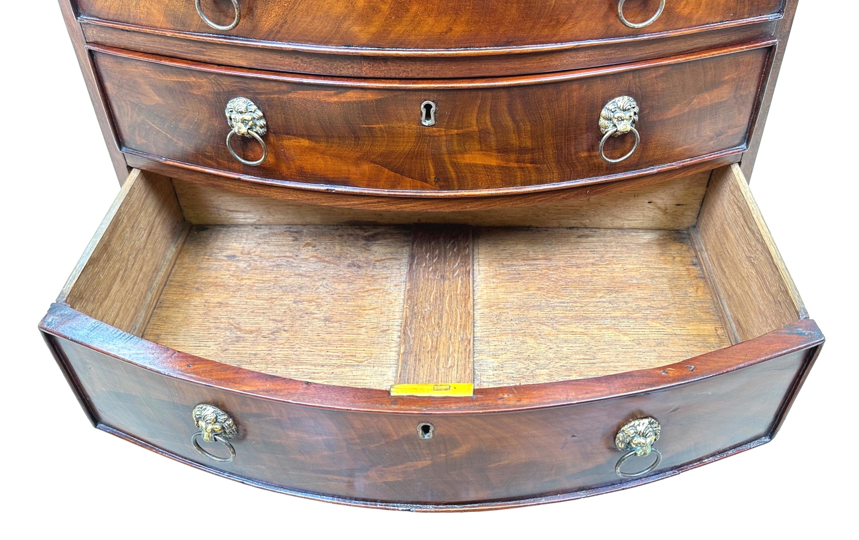 Regency Mahogany Miniature Bow Chest 1