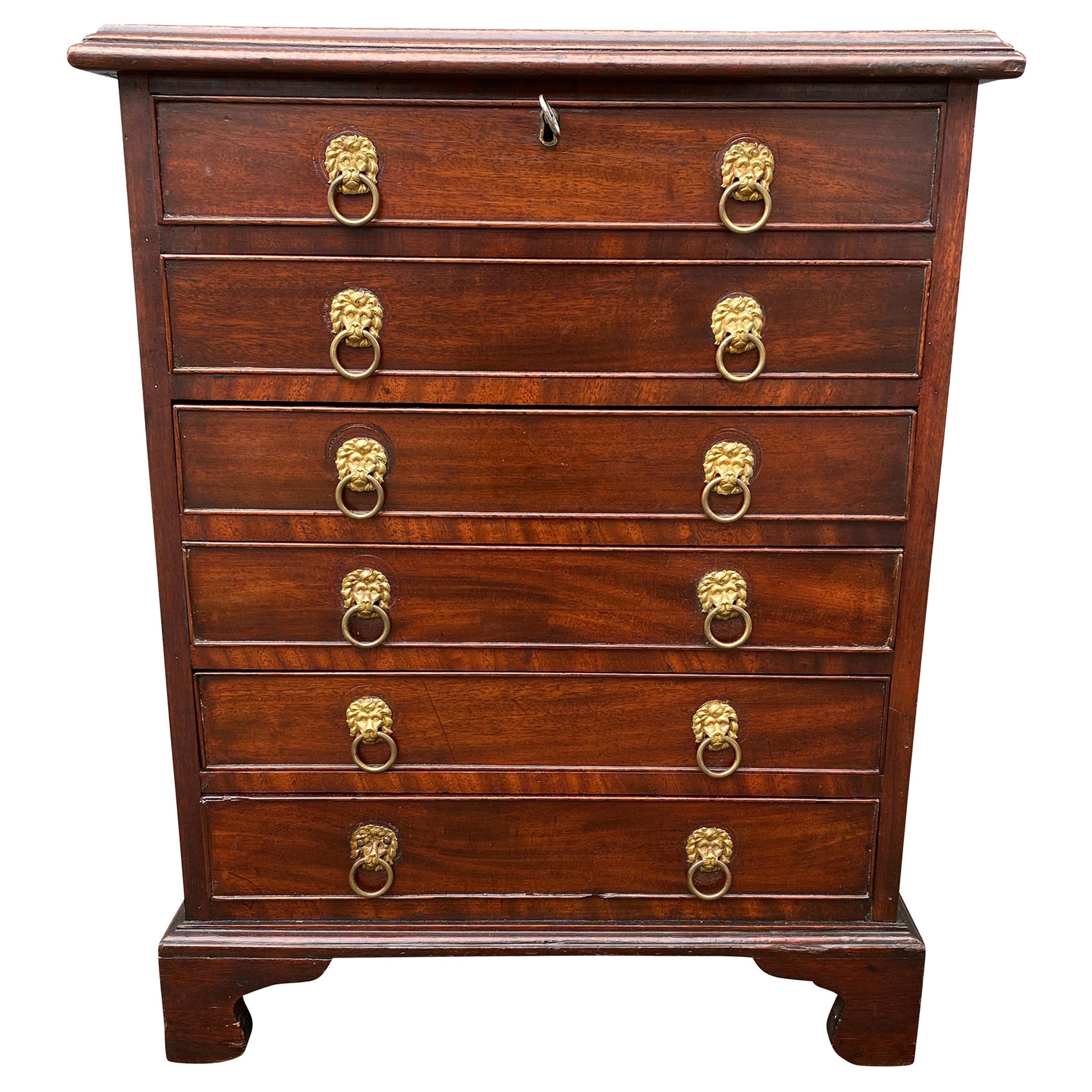 Regency Mahogany Miniature Jewelry Chest