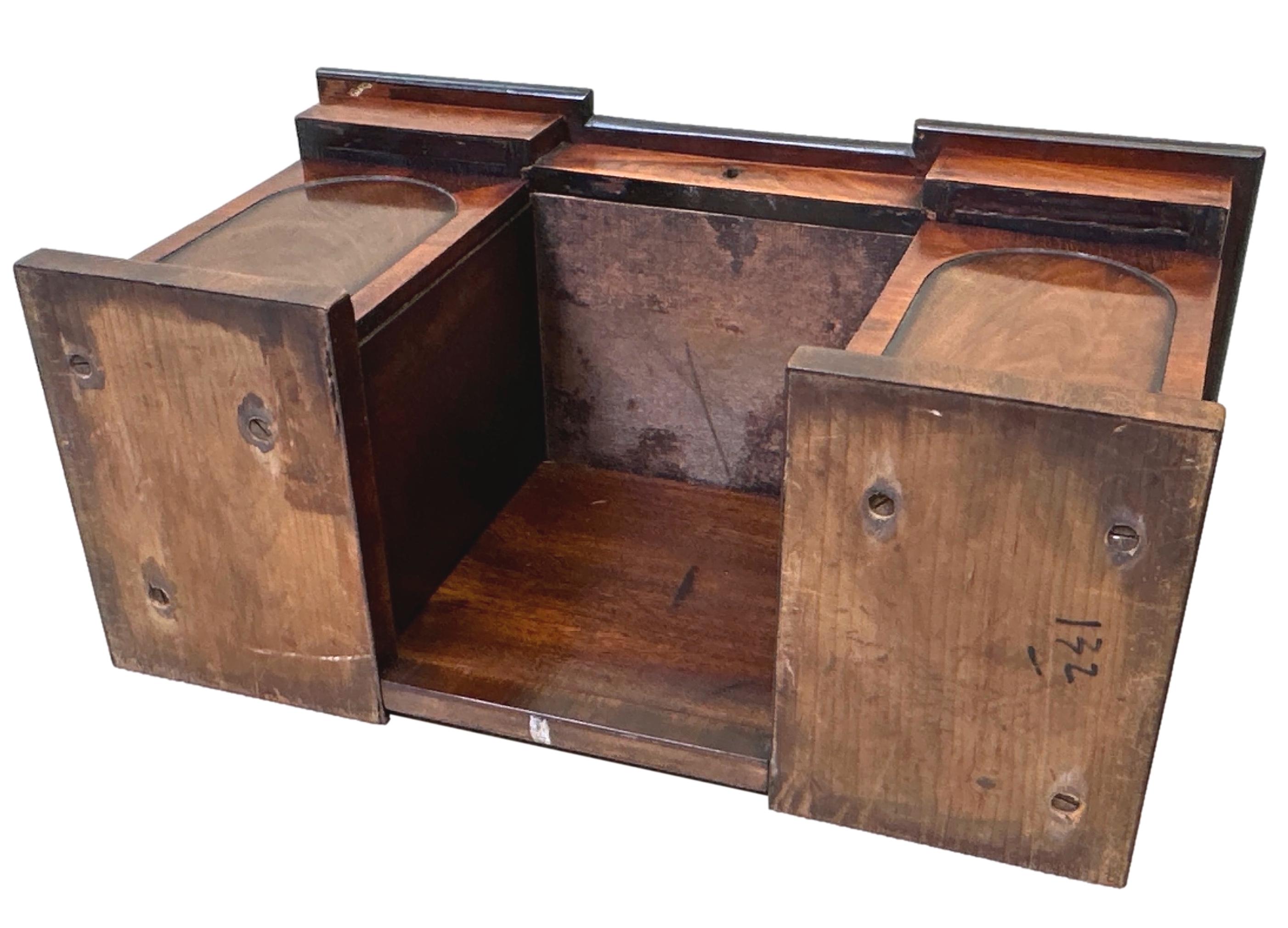 Regency Mahogany Miniature Sideboard Tea Caddy For Sale 5