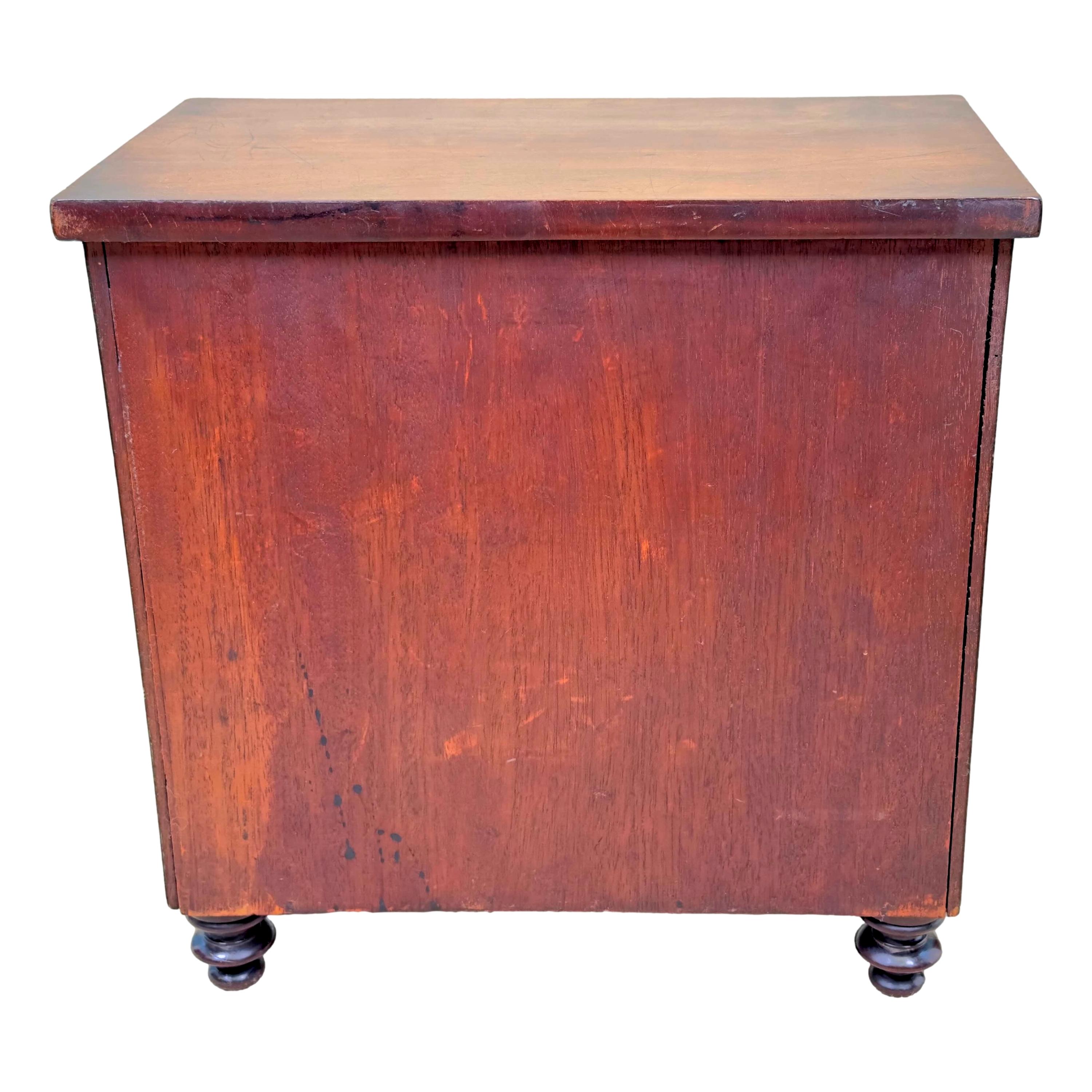 Regency Mahogany Miniature Table Cabinet For Sale 4