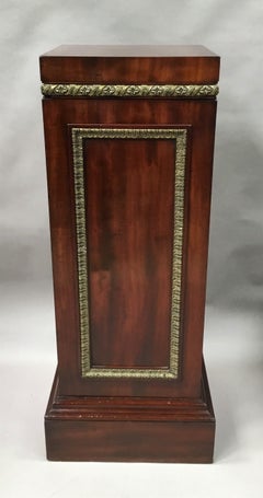 Regency Mahogany Neoclassical Pedestal Cabinet