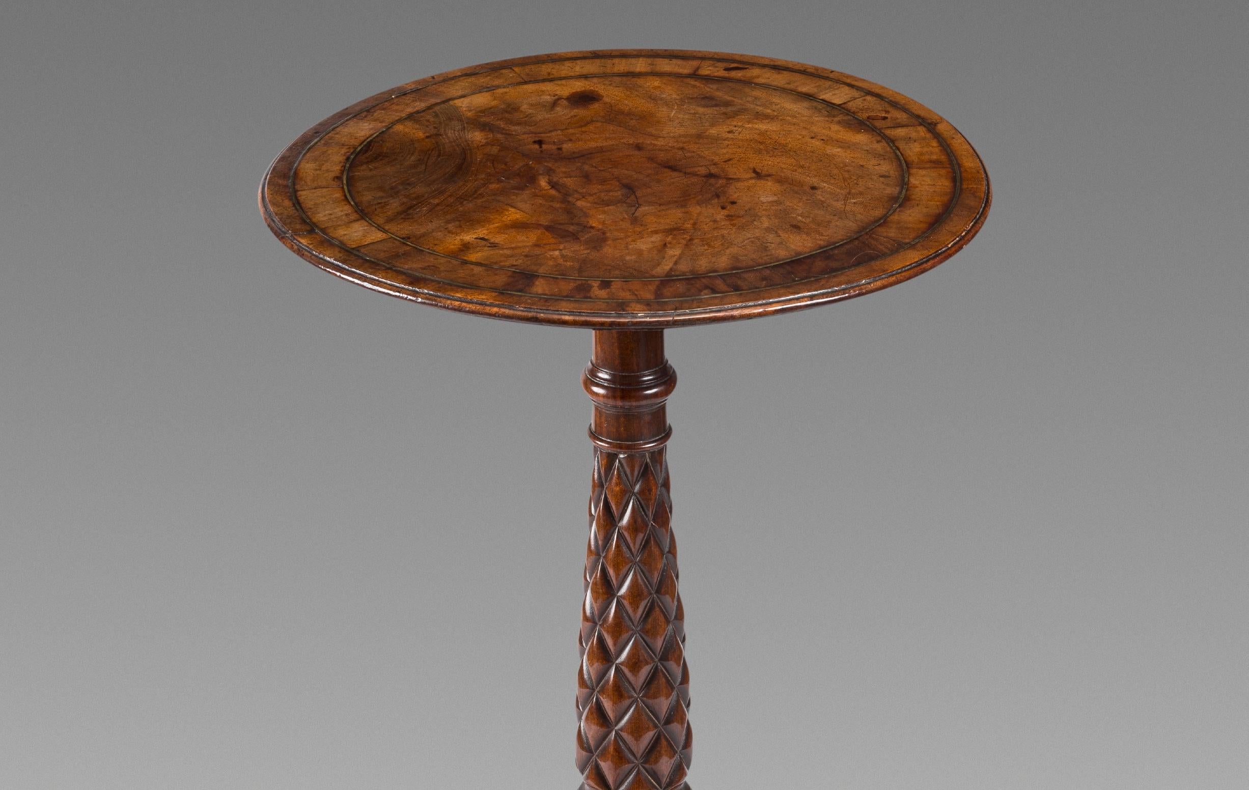 19th Century Antique English Regency Mahogany Occasional Tripod Table 1