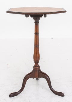 Regency Mahogany Octagonal Tilt-Top Side Table