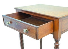 Regency Mahogany One Drawer Occasional Lamp Table 19th Century