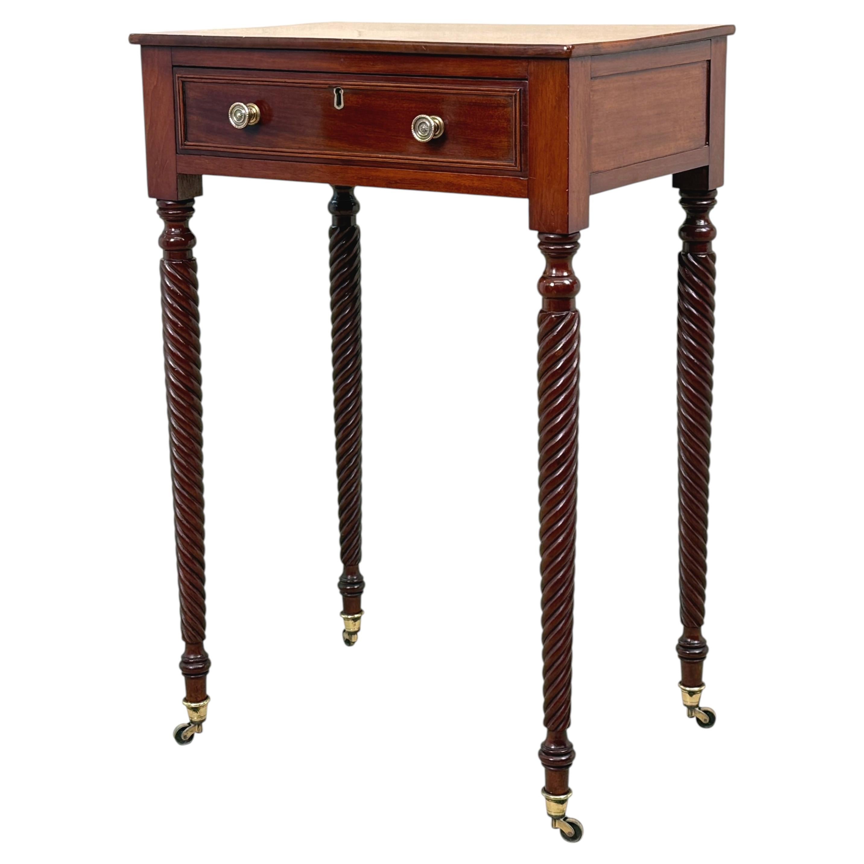Regency Mahogany One Drawer Occasional Lamp Table 19th Century