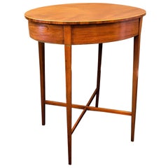 Regency Mahogany Oval Side Table or Stand, circa 1795, England Regency Mahogany Oval Side Table or Stand, circa 1795, England