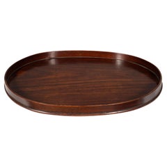 Ovales Regency-Tablett aus Mahagoni Ovales Regency-Tablett aus Mahagoni