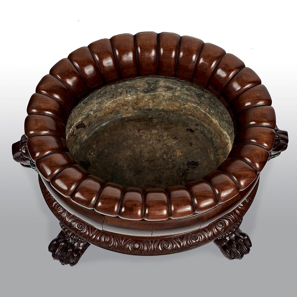 Regency Mahogany Oval Wine Cooler Attributed To Gillows For Sale 4