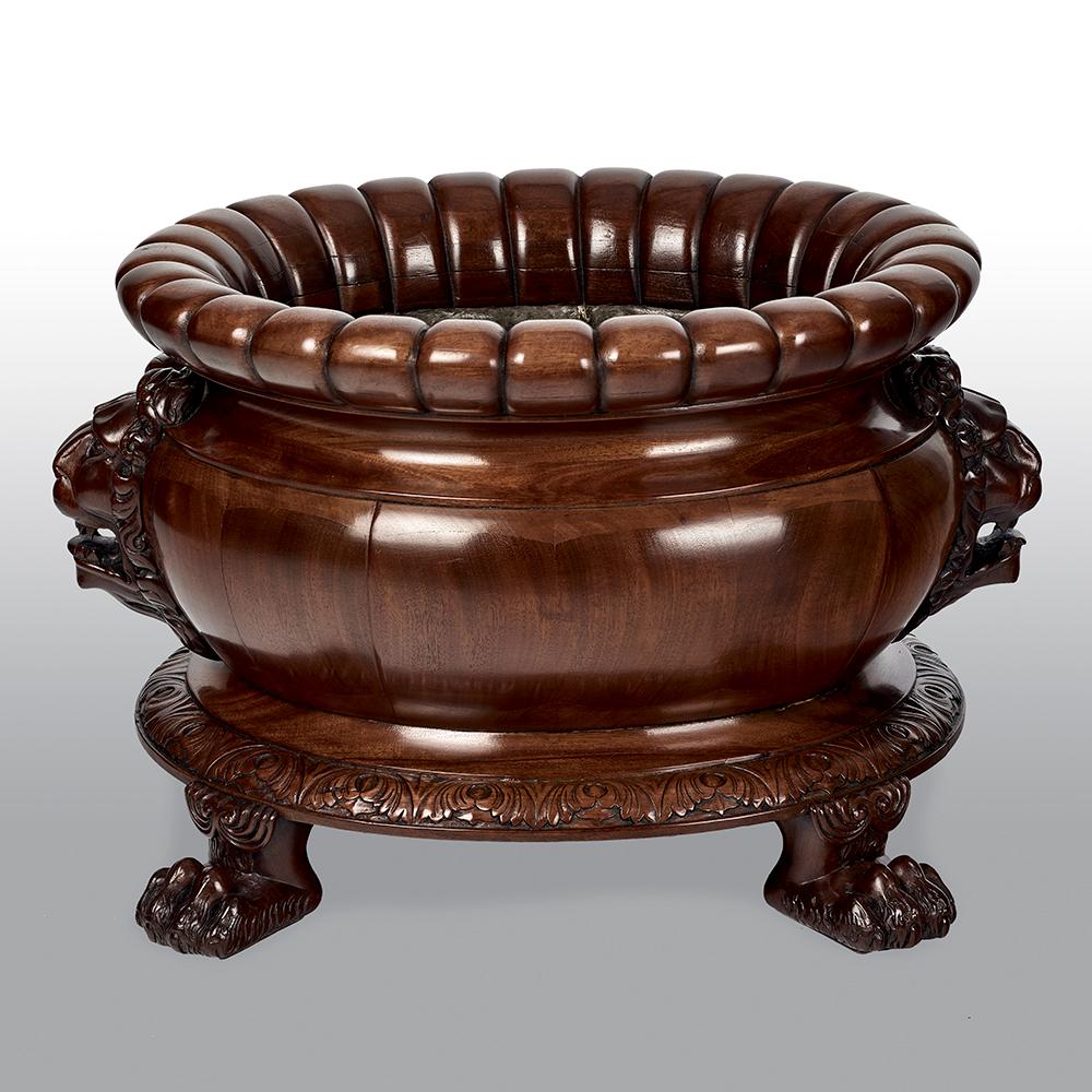 British Regency Mahogany Oval Wine Cooler Attributed To Gillows